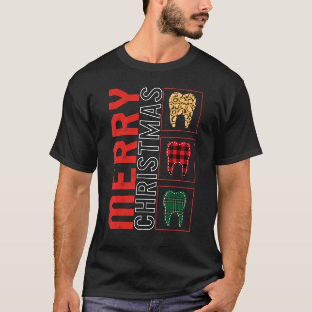 Camiseta Merry Christmas Dental Hygiene Dentioth Docto (Anverso)