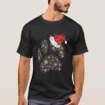 Camiseta Merry Christmas Dog Paws enciende Santa Hat Snowfl<br><div class="desc">Feliz Navidad Papas de perro iluminan Santa Hat Snowflake Navidad</div>