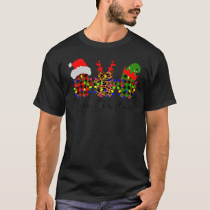 Camiseta Merry Christmas Dog Paws Luce Buffalo Plaid & Le