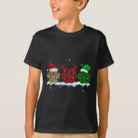 Camiseta Merry Christmas Dog Paws Santa Hat Lights Leopardo<br><div class="desc">Feliz Navidad Perro Paws Santa Hat Iluminan Navidad Leopardo</div>