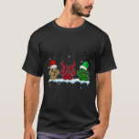 Camiseta Merry Christmas Dog Paws Santa Hat Lights Leopardo<br><div class="desc">Feliz Navidad Perro Paws Santa Hat Iluminan Navidad Leopardo</div>