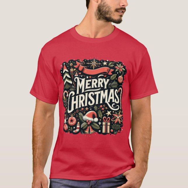 Camiseta Merry Christmas Festive Holiday (Anverso)