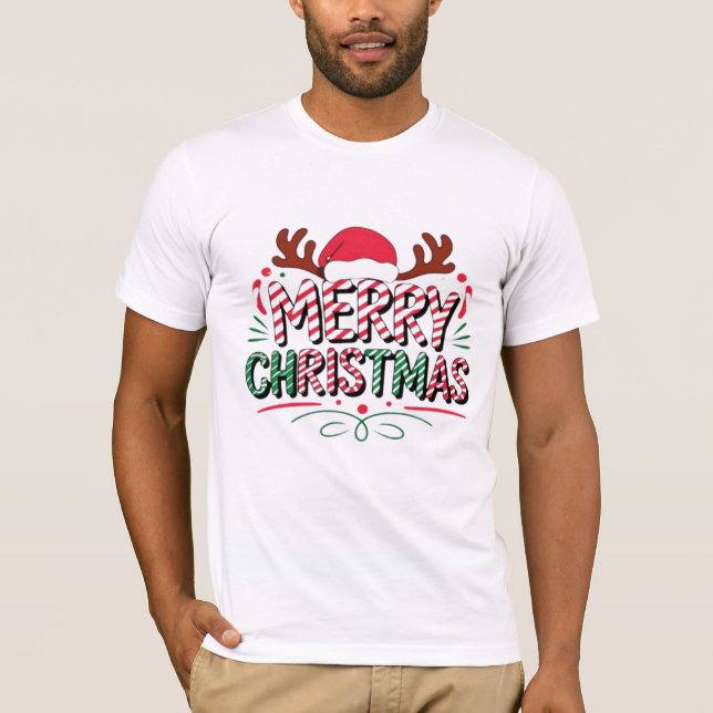 Camiseta Merry Christmas Festive Style (Anverso)