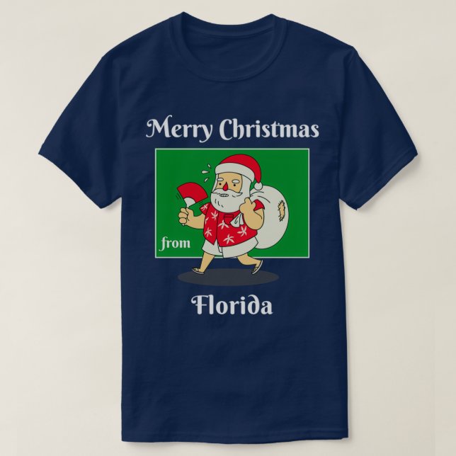 Camiseta Merry Christmas from Florida (Diseño del anverso)