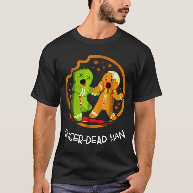 Camiseta Merry Christmas Ginger-dead Man Cookie Zombie Xmas (Anverso)
