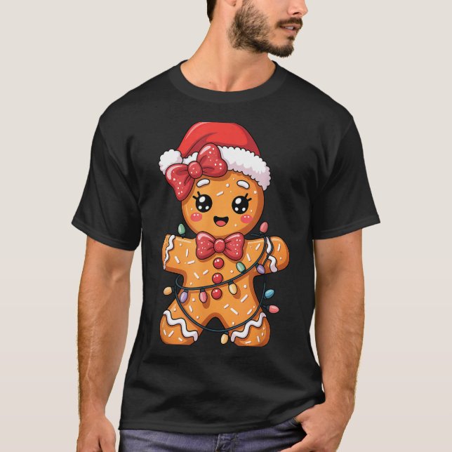 Camiseta Merry Christmas Gingerbread  (Anverso)