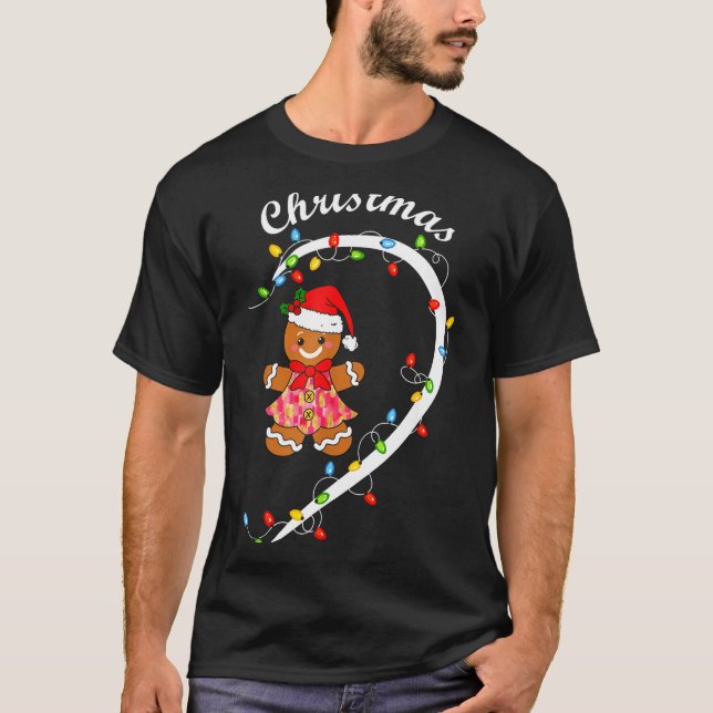 Camiseta Merry Christmas Gingerbread Couple Christmas Pajam (Anverso)