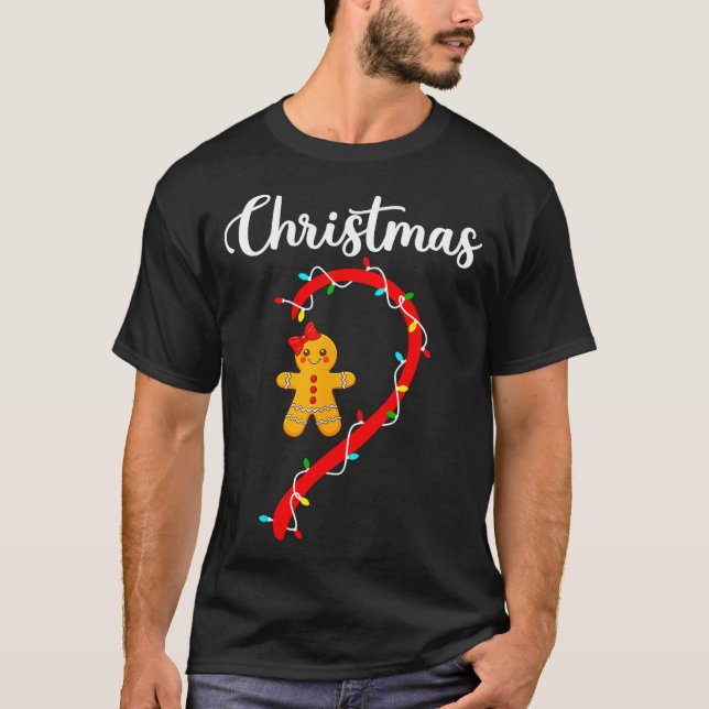 Camiseta Merry Christmas Gingerbread Couples Xmas Pajamas M (Anverso)