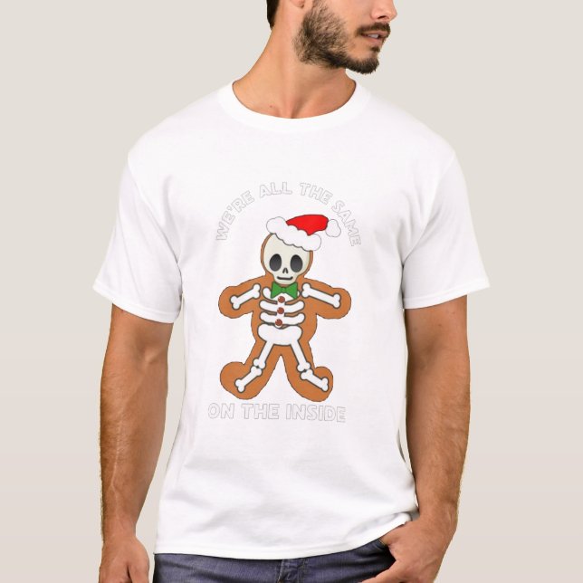 Camiseta Merry Christmas Gingerbread Skeleton Xmas Cookies (Anverso)