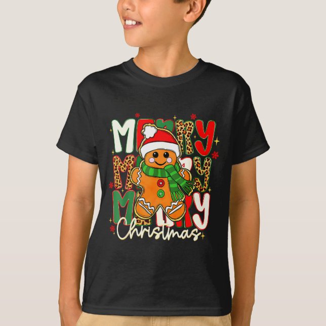 Camiseta Merry Christmas Gingerbread Xmas Coquette Tis The  (Anverso)