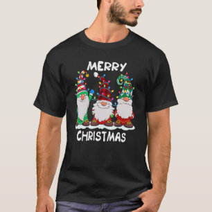 Camiseta Merry Christmas Gnome Family Navidades Para Mujere