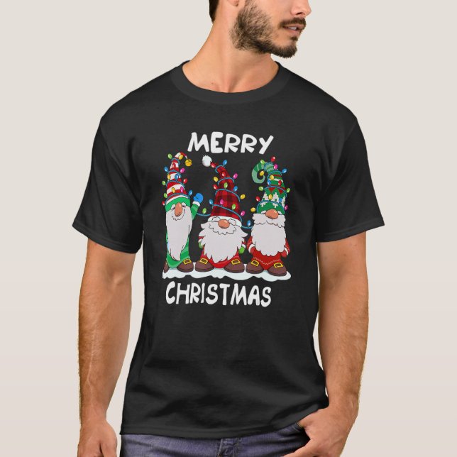 Camiseta Merry Christmas Gnome Family Navidades Para Mujere (Anverso)
