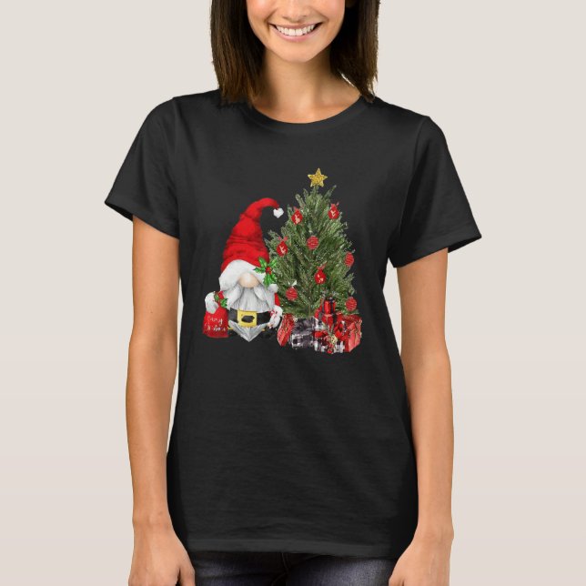 Camiseta Merry Christmas  Gnome With Christmas Tree Xmas (Anverso)