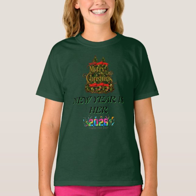 Camiseta  Merry Christmas & Happy New Year 2026 (Anverso)