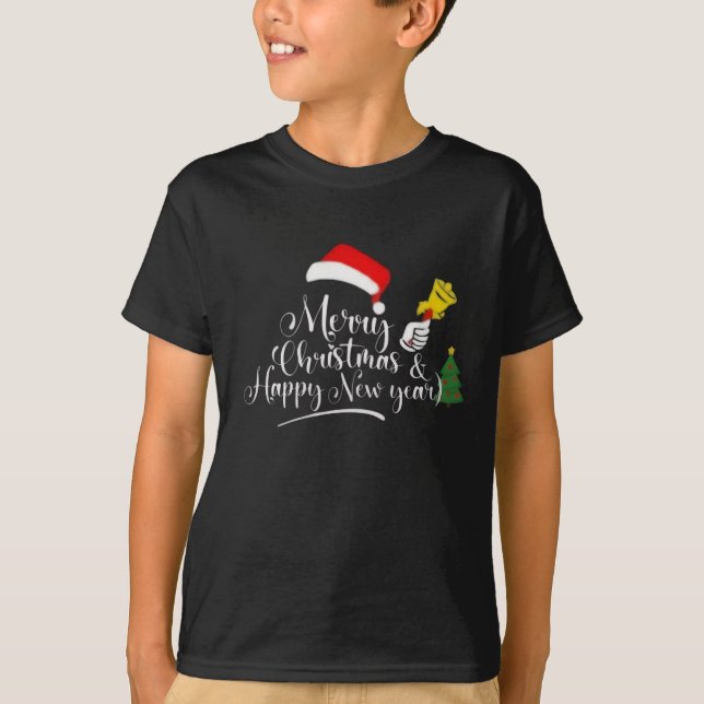 Camiseta Merry Christmas & Happy New year T-Shirt (Anverso)
