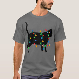 Camiseta Merry Christmas Holiday Tree Enfoca a Cat Kitty