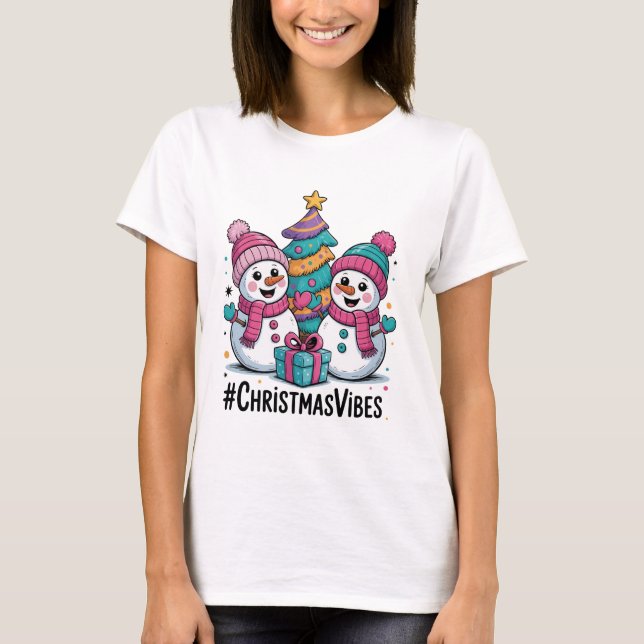Camiseta Merry Christmas Holiday Vibes (Anverso)