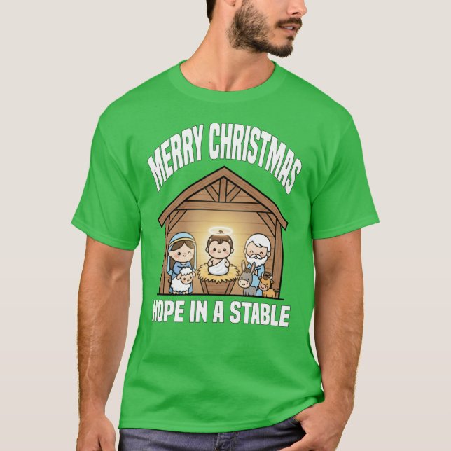 Camiseta MERRY CHRISTMAS HOPE IN A STABLE Ba boy (Anverso)