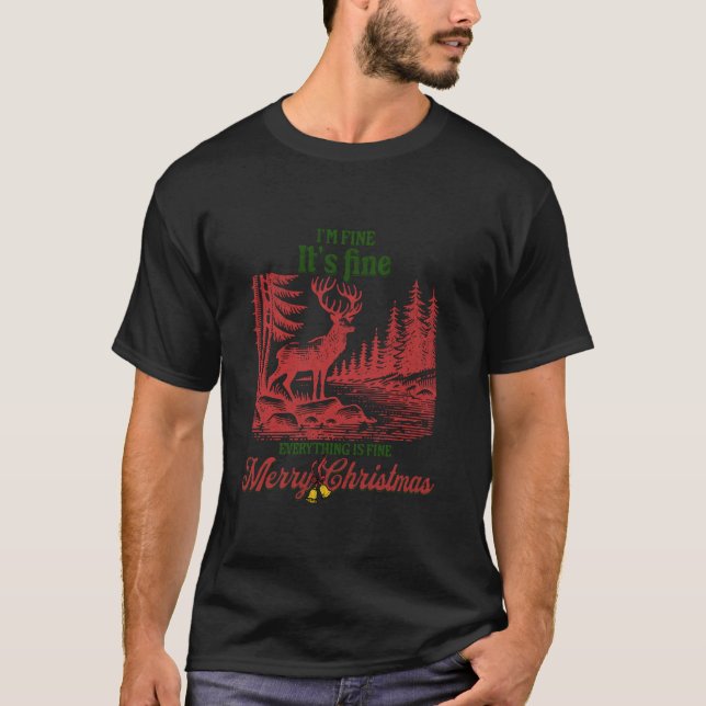 Camiseta Merry Christmas Humor Reindeer Holiday Rush Everyt (Anverso)