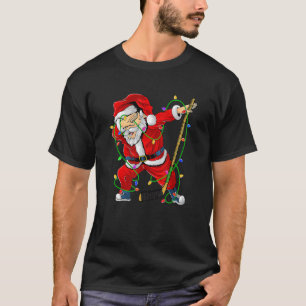 Camiseta Merry Christmas Ice Hockey Dabbing Santa Claus Hoc