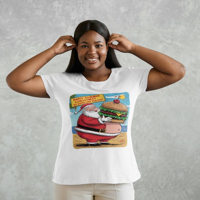 Camiseta merry christmas in summer for fat people (Subido por el creador)