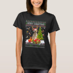 Camiseta Merry Christmas Labrador Santa Xmas Tree Lights Ug<br><div class="desc">Merry Christmas Labrador Santa Xmas Tree Lights Ugly Pajama</div>