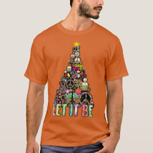 Camiseta Merry Christmas let it be Tree Tie Dye Hippie Cost