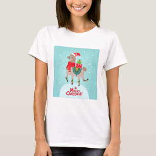 Camiseta Merry Christmas Llama