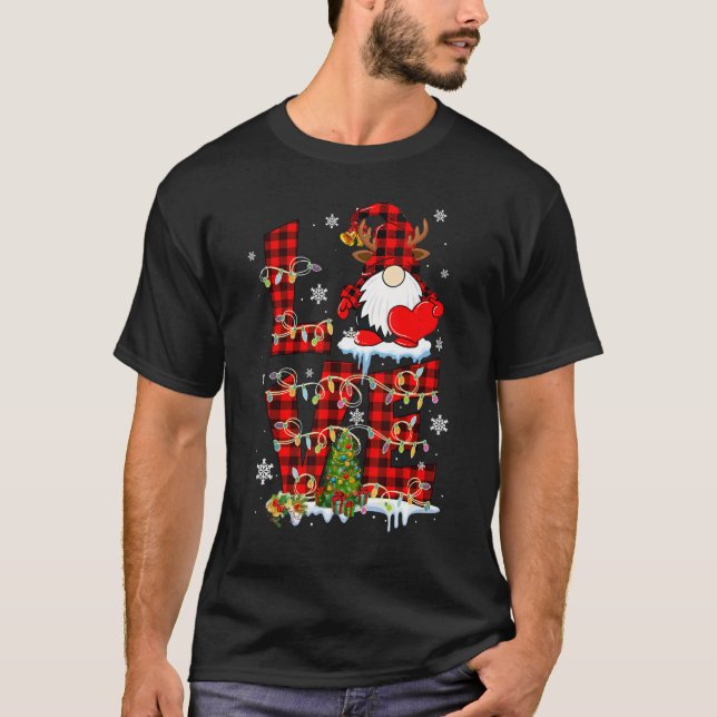Camiseta Merry Christmas Love  Gnome Winter Snow (Anverso)