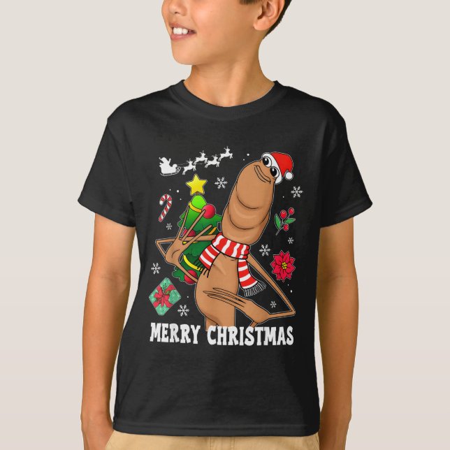 Camiseta Merry Christmas Marcus The Worm Funny Unhinged Mem (Anverso)
