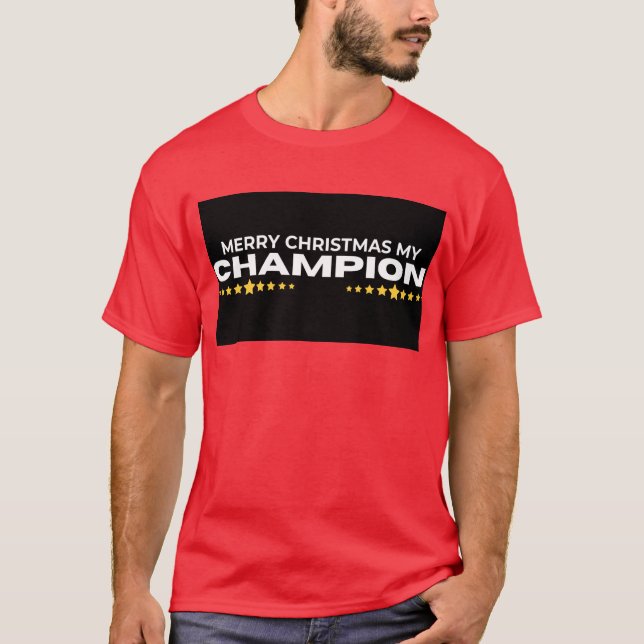 Camiseta Merry christmas my champion (Anverso)