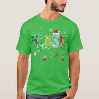 Camiseta Merry Christmas Nurs Life Stethoscope Navidades X