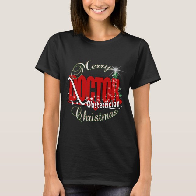 Camiseta Merry CHRISTMAS Obstetrician (Anverso)