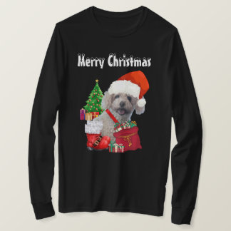 Camiseta Merry Christmas Poodle Long Sleeve Tee