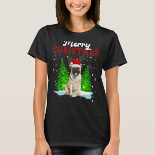Camiseta Merry Christmas Pug Tree Lights Pug Navidades