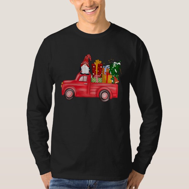 Camiseta Merry Christmas Red Gnome Truck Funny  Men Women K (Anverso)