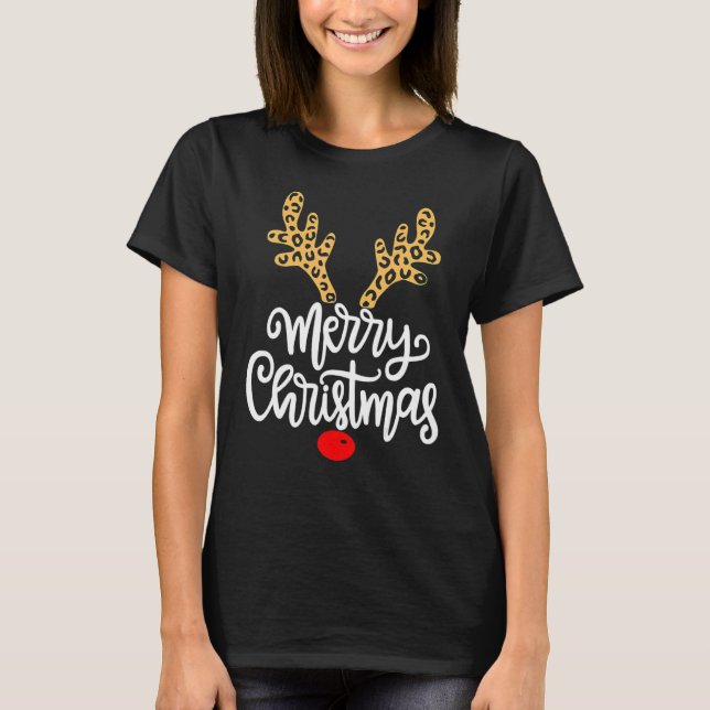 Camiseta Merry Christmas  Reindeer Christmas  Family (Anverso)
