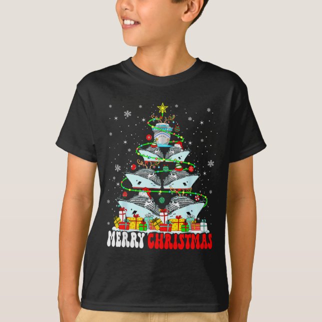 Camiseta Merry Christmas Reindeer Elf Santa Cruise Ships Xm (Anverso)