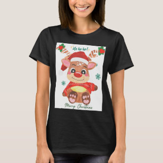 Camiseta Merry Christmas Reindeer Festive Fun Toddler 