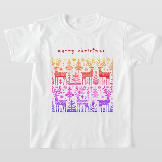 Camiseta Merry Christmas Reindeer T-Shirt (Distribución)