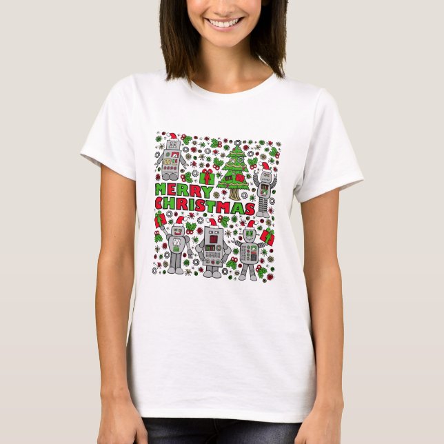 Camiseta Merry Christmas Robot (Anverso)
