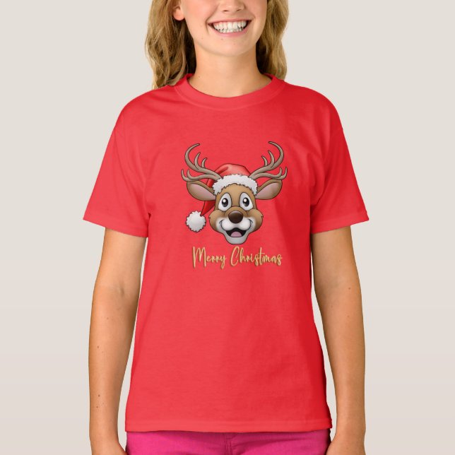 Camiseta Merry Christmas Rudolf T-Shirt (Anverso)