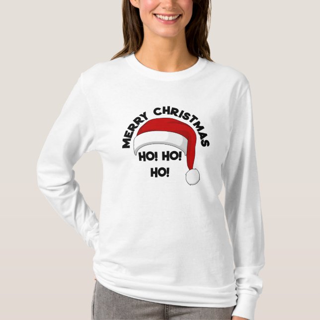 Camiseta Merry Christmas Santa Claus  T-Shirt (Anverso)