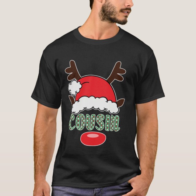 Camiseta Merry Christmas Santa Cousin Antlers (Anverso)