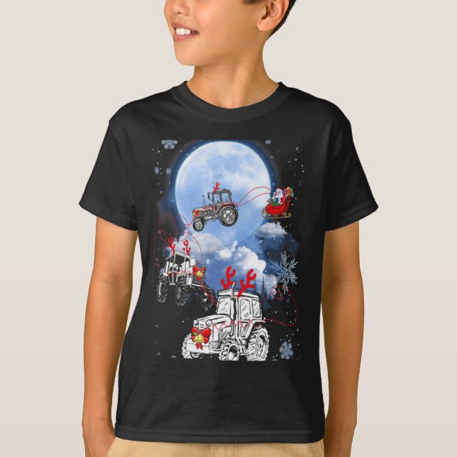 Camiseta Merry Christmas Santa Ride Truck Sleigh Xmas Paj T (Anverso)