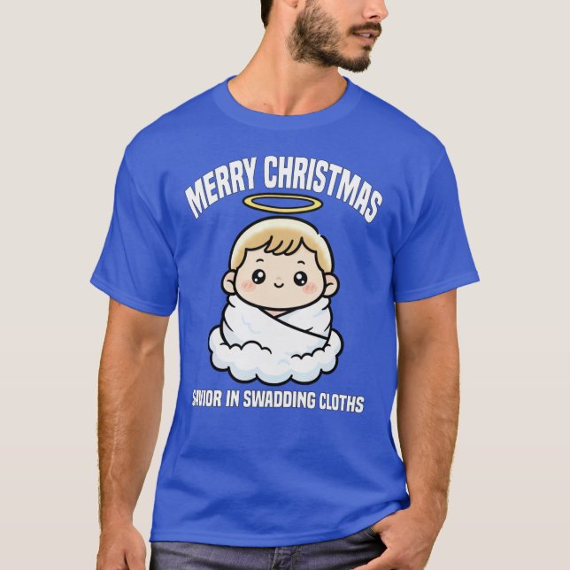 Camiseta MERRY CHRISTMAS SAVIOR IN SWADDING CLOTHS Ba famil (Anverso)