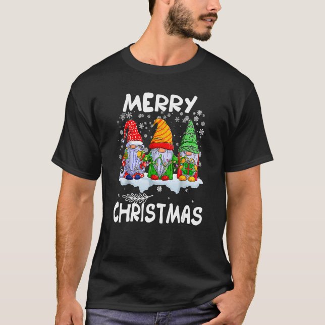 Camiseta Merry Christmas Three Gnomes Merry Xmas 2022 Match (Anverso)