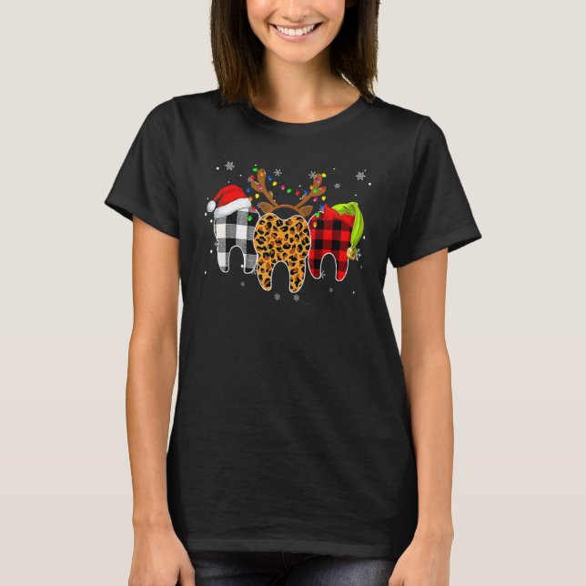 Camiseta Merry Christmas Tooth Costuoth Dental Assistant Xm (Anverso)