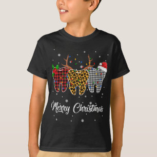 Camiseta Merry Christmas Tooth Costuoth Dental Assistant Xm