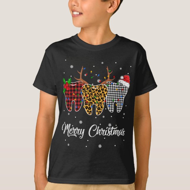 Camiseta Merry Christmas Tooth Costuoth Dental Assistant Xm (Anverso)